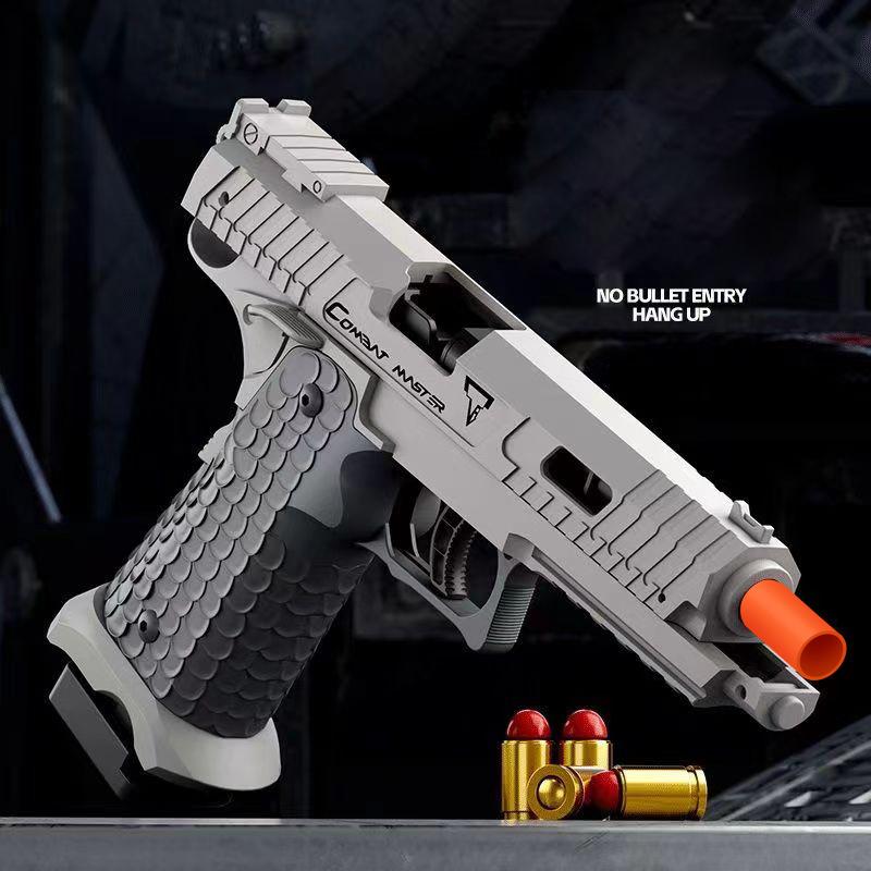 Нетоксичный пистолет с выбрасыванием гильз Airsoft Пистолет Мягкая пуля USP Оружие Детское Оружие Непрерывная стрельба Игрушки для игр на улице Для детей Подарок ребенку