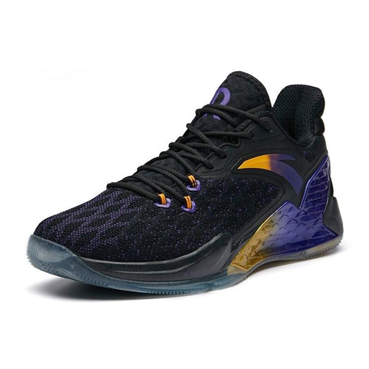 Anta RR5 Rajon Rondo 5 Нескользящие Легкие Низкие Баскетбольные Кроссовки для Выступлений Мужские Черно-Фиолетовые 11911160R-4