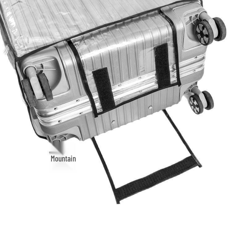 Кожаный чехол-тележка для чемодана: Износостойкий, прозрачный пылезащитный чехол для регистрируемого багажа