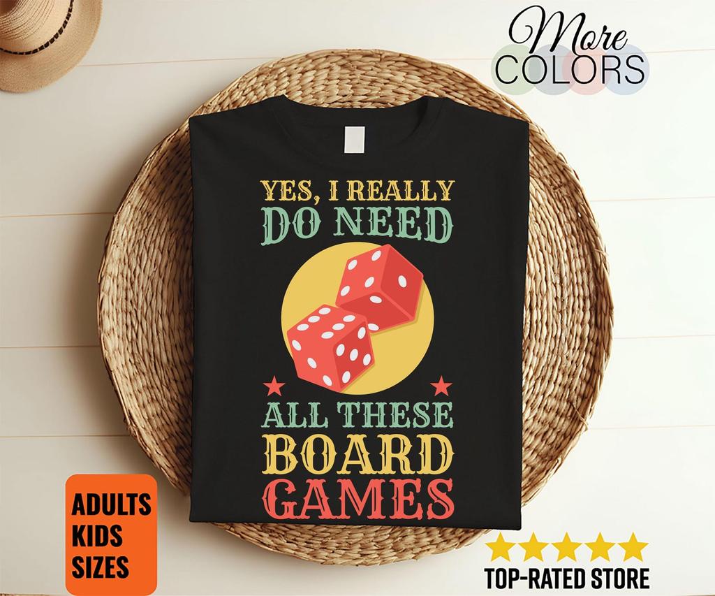 Board Game Vintage Retro Lover Gifts T-Shirt, Family Gameboard Board Games Geek Shirts, Player Birthday Present Old Modern Boardgames TShirt