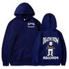 Death Row Records Poster Graphic Print Hoodie Men Women Streetwear Hip Hop Fashion Sweatshirt Oversized Demons Skeleton Brothers in Arms  Pullover