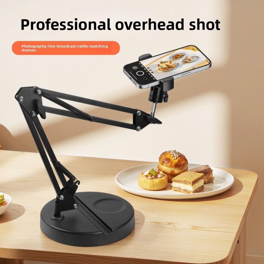 Adjustable Height Telescopic Phone Stand 26cm Fill Light Desktop Phone Holder  Phone Accessories