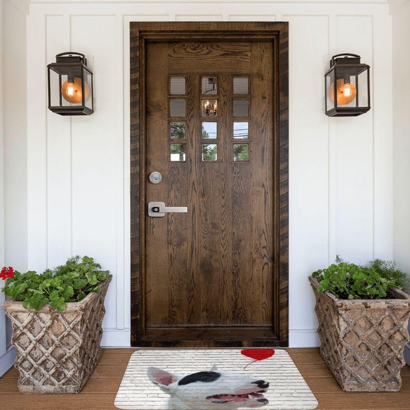 English Bull Terrier Banksy Style Doormat Non-Slip Kitchen Bathroom Mat Bedroom Balcony Door Floor Entrance Carpet Rug