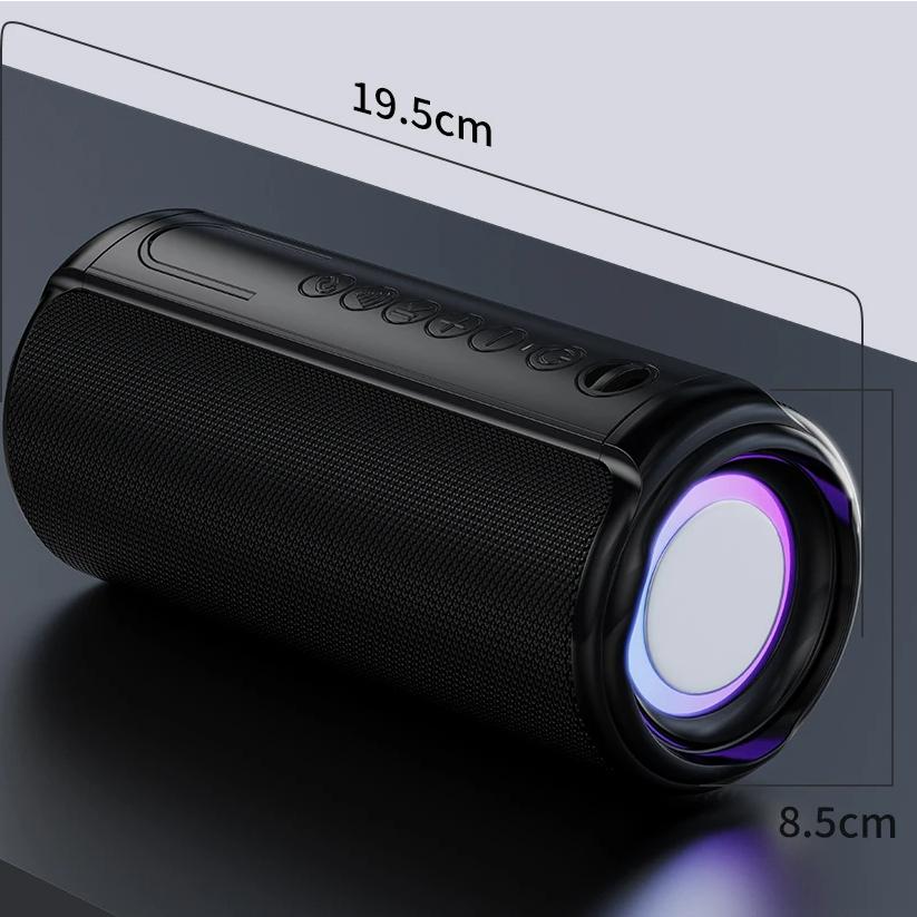 Портативная колонка, Беспроводная Bluetooth-колонка, Водонепроницаемость IPX7, Громкий стереозвук 40 Вт, Более 13 часов воспроизведения со светом, для дома и улицы