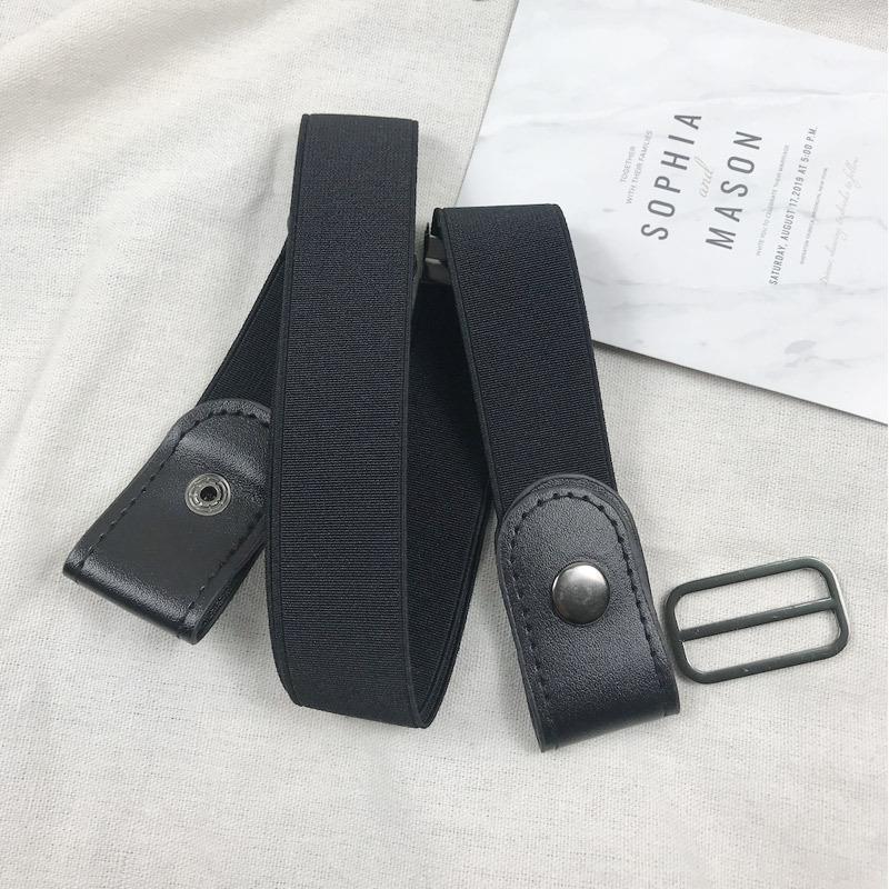 Невидимый ленивый пояс женский эластичный джинсовый ремень простой высокая плотность тянется как растягивающаяся пряжка бесплатно