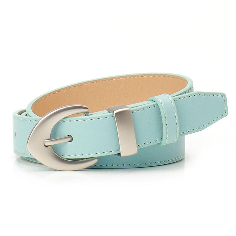 Leather-like Belt Women Fashionable Versatile Pin Buckle Jeans Simple Style