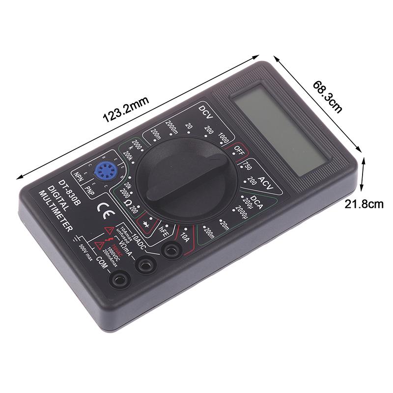 Lcd Auto Range Digital Voltmeter Multimeter Ohmmeter Volt Tester Measures Voltage Ac/Dc Voltage Current Capacitance Frequency