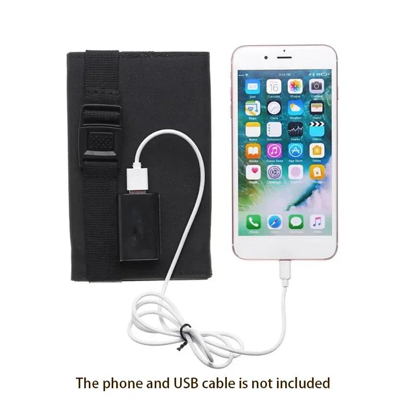 Зарядное устройство для мобильного телефона для кемпинга и пешего туризма с USB-источником питания на открытом воздухе, монокристаллическая кремниевая солнечная панель мощностью 20 Вт