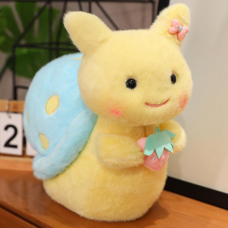 Cute Strawberry Snail Doll Plush Toy Little Snail Doll Children Soothe Rag Doll Girl Birthday Gift