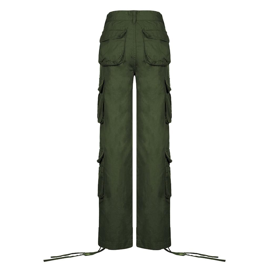 Women's Low Waist Cargo Jeans Straight Wide Leg Baggy Denim Trousers Vintage Jeans ‘90s Streetwear