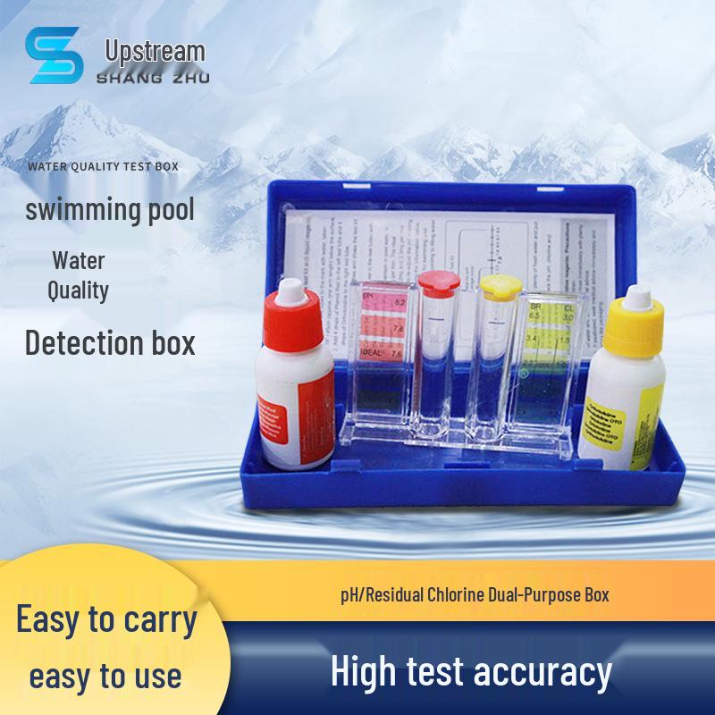 Набор для тестирования качества воды в бассейне: ОТО для тестирования остаточного хлора, кислотности и значения pH.
