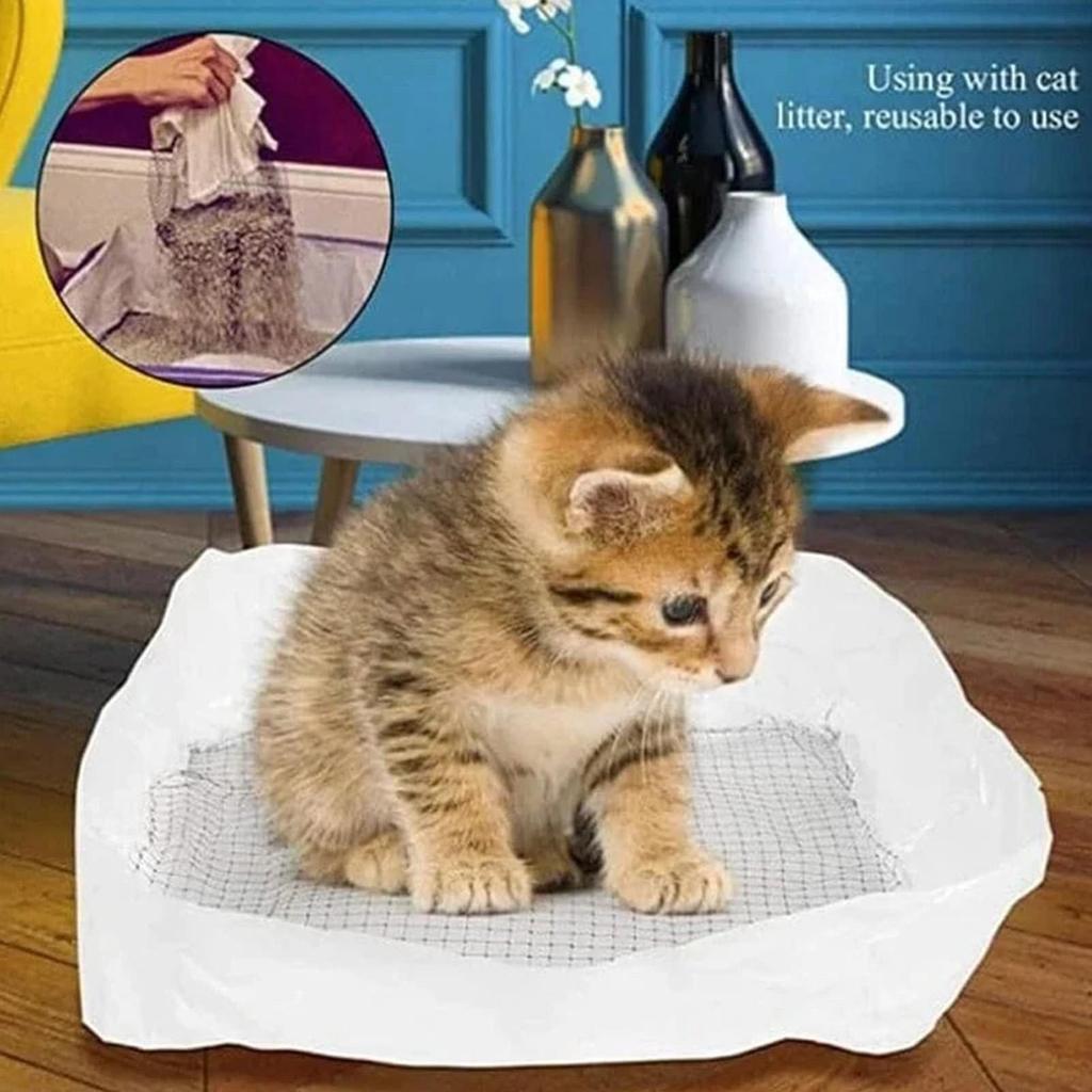 Мешки для кошачьего туалета на завязках, вкладыши для лотка 18.5x14.17x6.69 дюймов, набор тренировочных пеленок для экскрементов для зоны питомца, путешествий, дома, уборка мусора, пол