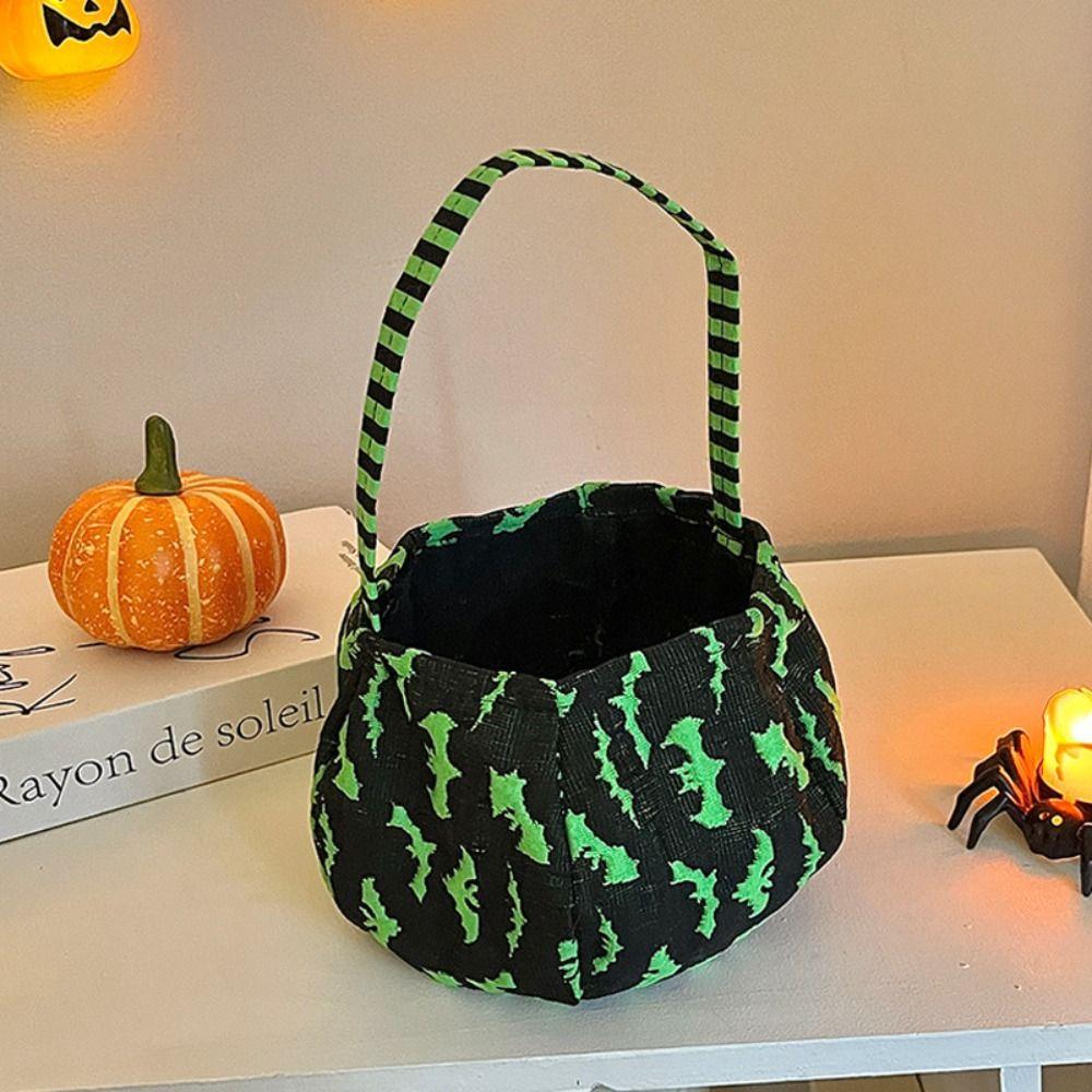 Gifts Pouch Halloween Candy Bag Cloth Stuffed Cotton Tote Bags Kawaii Pumpkin Candy Bucket  Party
