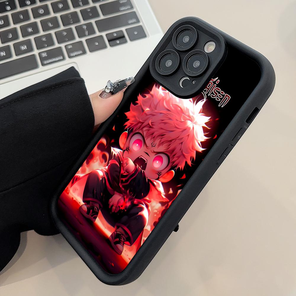Jujutsu Kaisen Sukuna Mobile Phone Case for iPhone 17 16 15 14 13 12 11 Air Pro Max Plus Thicken TPU Colorful Cover Luxury Cover