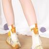 2Pcs Cute Cat Socks Breathable Cartoon Animal Socks Cat Middle Tube Socks Novelty Gifts for Cat Lovers