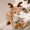 Fluffy Christmas Deer Toy Interactive Stuffed Animal Dolls Toys  Birthday Gifts