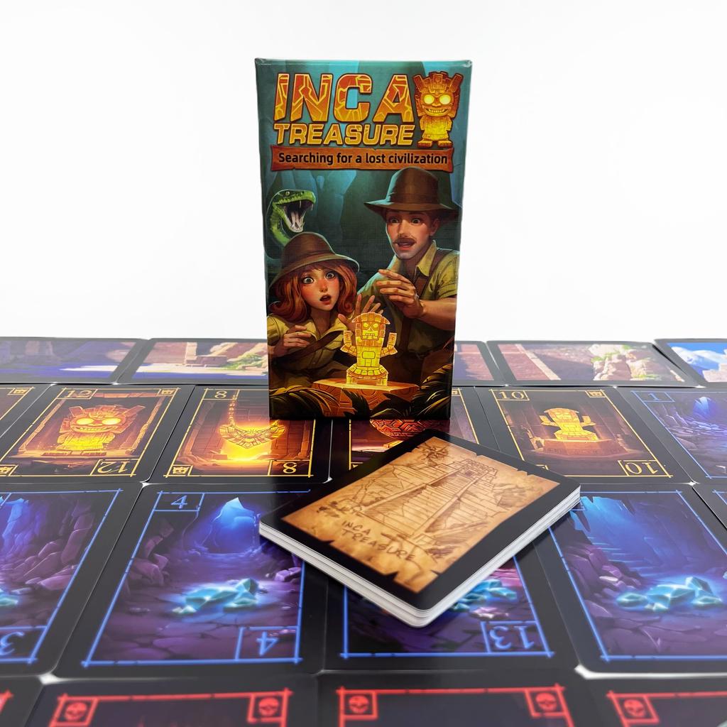 Incan Treasure Quest Strategy Board Game for 3-8 Players Card