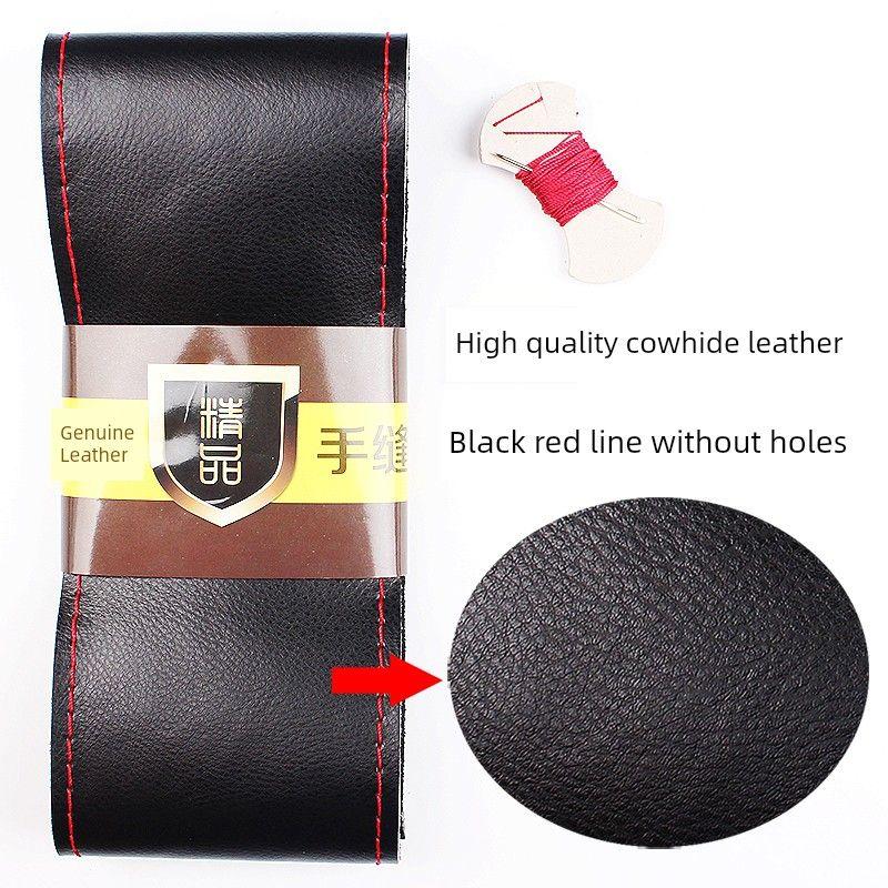 Car Steering Wheel Cover Dongfeng Dragon Tianjin Power God Dorica Truck All Year Round Neutral Genuine Leather Hand-Sewn Handle Cover
