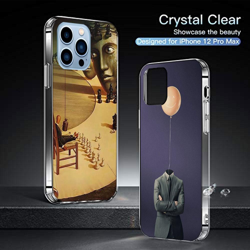 Rene Magritte Cases Phone Case For Iphone 17E 16E 17 Air 16 Pro Max 15 Pro 14 Plus 11 13 12 Mini Cover Cases Compatible with Sui