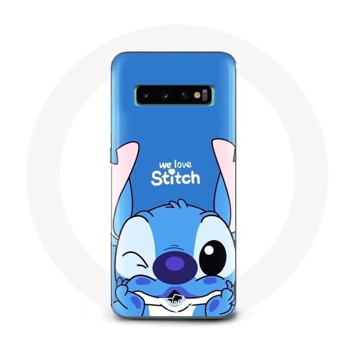 Coque - Samsung - Galaxy S10 Plus - Stitch mignon - Souple - Protection synthétique