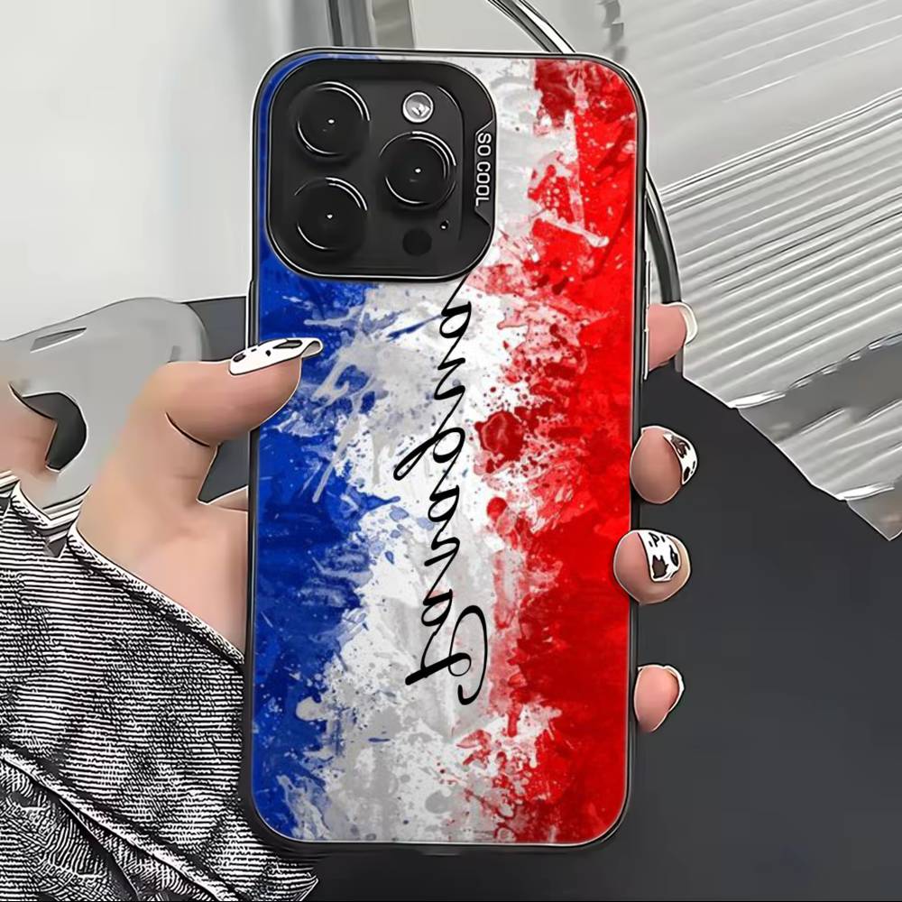 Чехол для телефона Competitions Fan F-France Flag для iPhone 17,16,15,14,13,12,11 Plus,Pro Max,XS, Цветной серебристый чехол для телефона Funda Cover