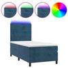 Maison Exclusive - Sommier à lattes de lit avec matelas LED Bleu foncé 100x200 cm