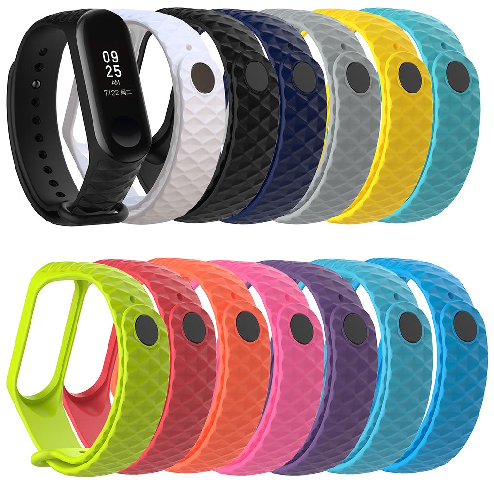Для Mi Band 3/4 TPU Цветной ремешок Замена браслета Умный спорт