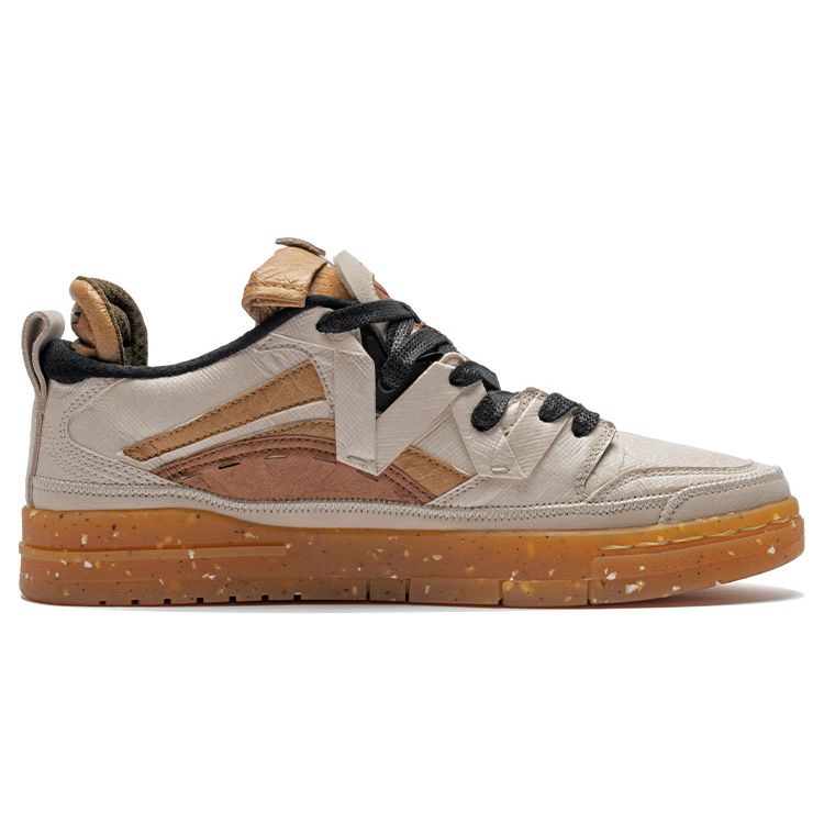 Li Ning Weiwu Pro Удобные Универсальные Нескользящие Износостойкие Легкие Низкие Кеды Мужские Кроссовки Хаки AECR089-1