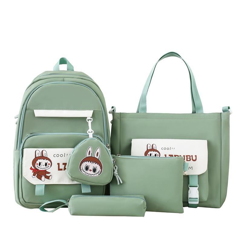 Новый школьный рюкзак в корейском стиле, модный набор из четырех предметов, студенческий рюкзак, сумка для репетиторства, трендовый рюкзак большой вместимости