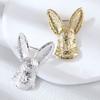 Rabbit Brooch Vintage Festive Cartoon Multi-purpose Bright Luster Decorative Gift Women Bunny Animal Badge Suit Pin Easter Decoration for Artistic