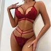 Sexy Lace Bra And Panty Set Woman Transparent Sexy Lingerie &Thong Sets Female Deep V Opening Porn Bra Underwear Sexy Costumes