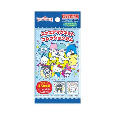 Коллекция квадратных магнитов с персонажами Sanrio, жевательная резинка, 16 штук (Конфеты-игрушки)