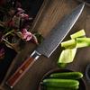 Damascus Steel Chef's Knife Kitchen Stainless Steel Meat Cleaver Rosewood Octagonal Handle Knife