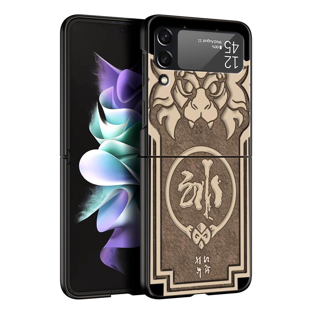 Чехол для телефона Samsung Galaxy Z Flip 3 4 5 Жесткий Черный Складной ПК Для Samsung Z Flip3 Чехол Honkai Star Rail Игра Тот же стиль