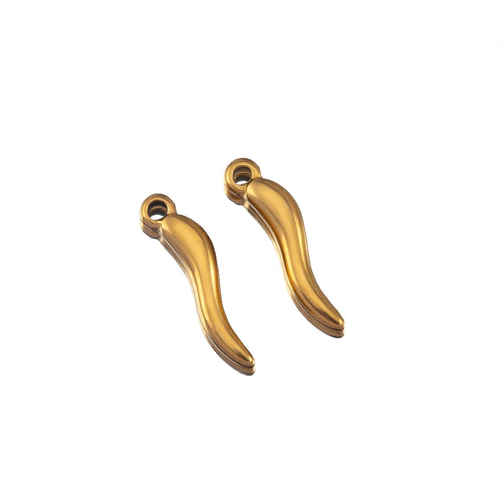 5pcs Stainless Steel Pepper Charms Simulated Vegetables Earrings Pendant for Necklaces DIY Jewelry Making Supplies 15mm 20mm