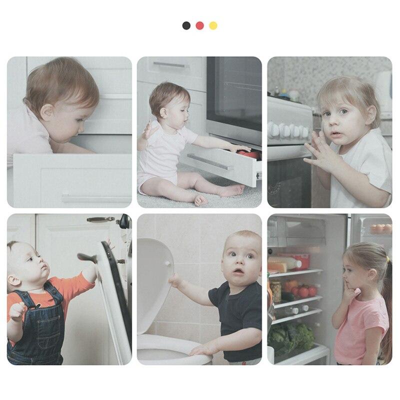 Home ABS Cabinet Drawer Locks for Children Anti-Pinch Hand Baby Care Refrigerator Locks for Kids Safety Protection