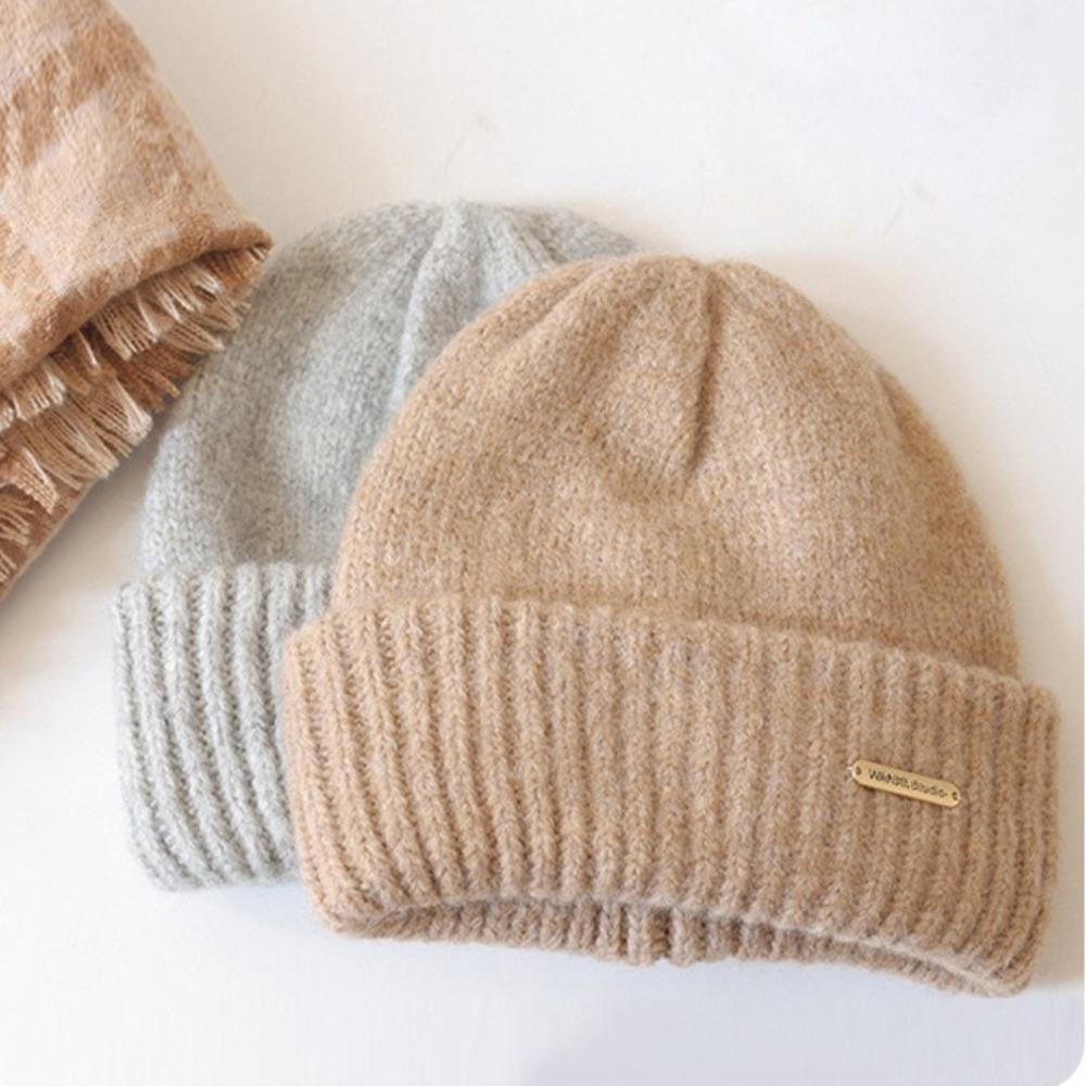 2024 Elegant Knitted Hat Casual Keep Warm Pullover Hat Windproof Thickening Ear Protection Women Girls