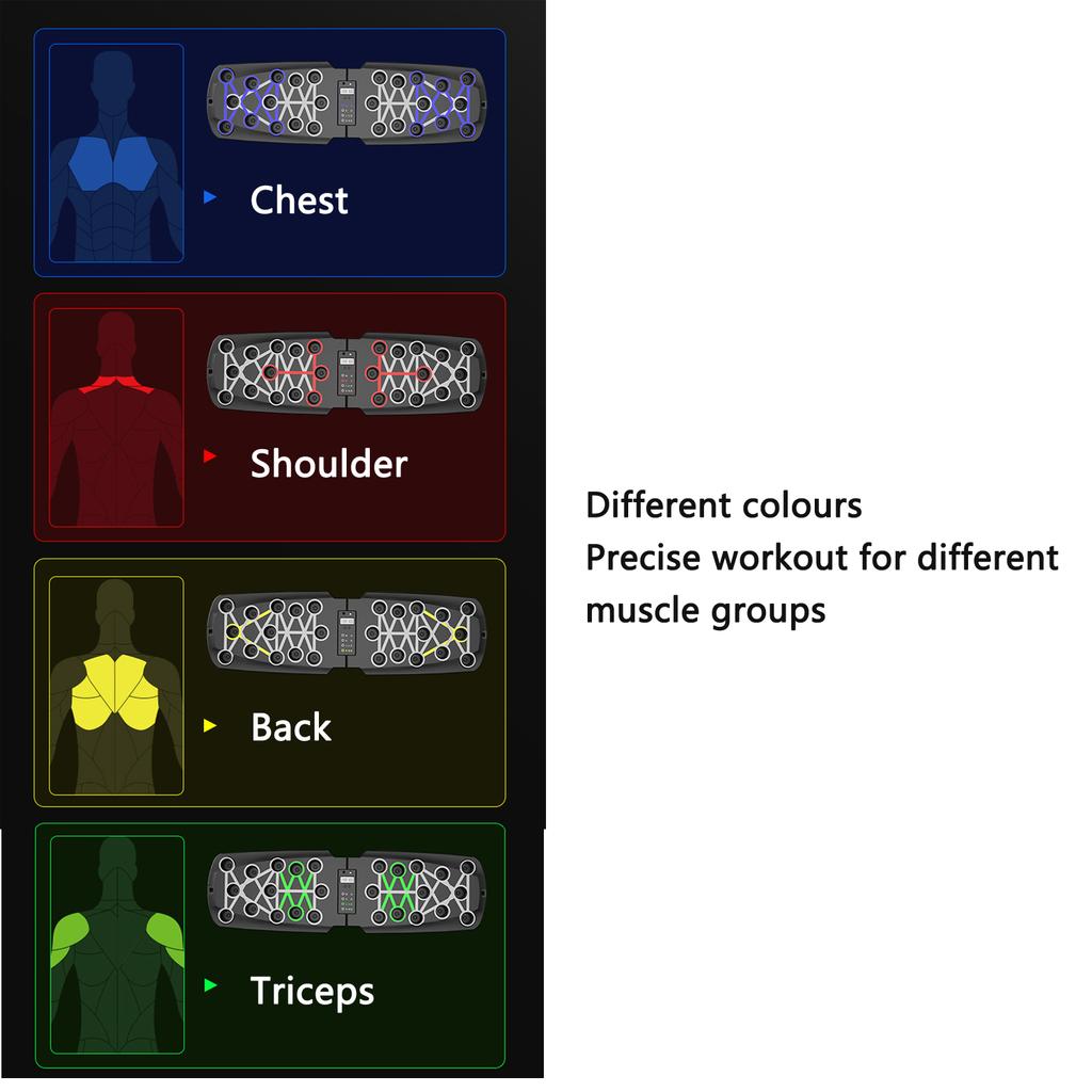 Складная доска для отжиманий, автоматический счетчик, таймер, многофункциональное фитнес-оборудование, фитнес-тренажеры для мужчин и женщин