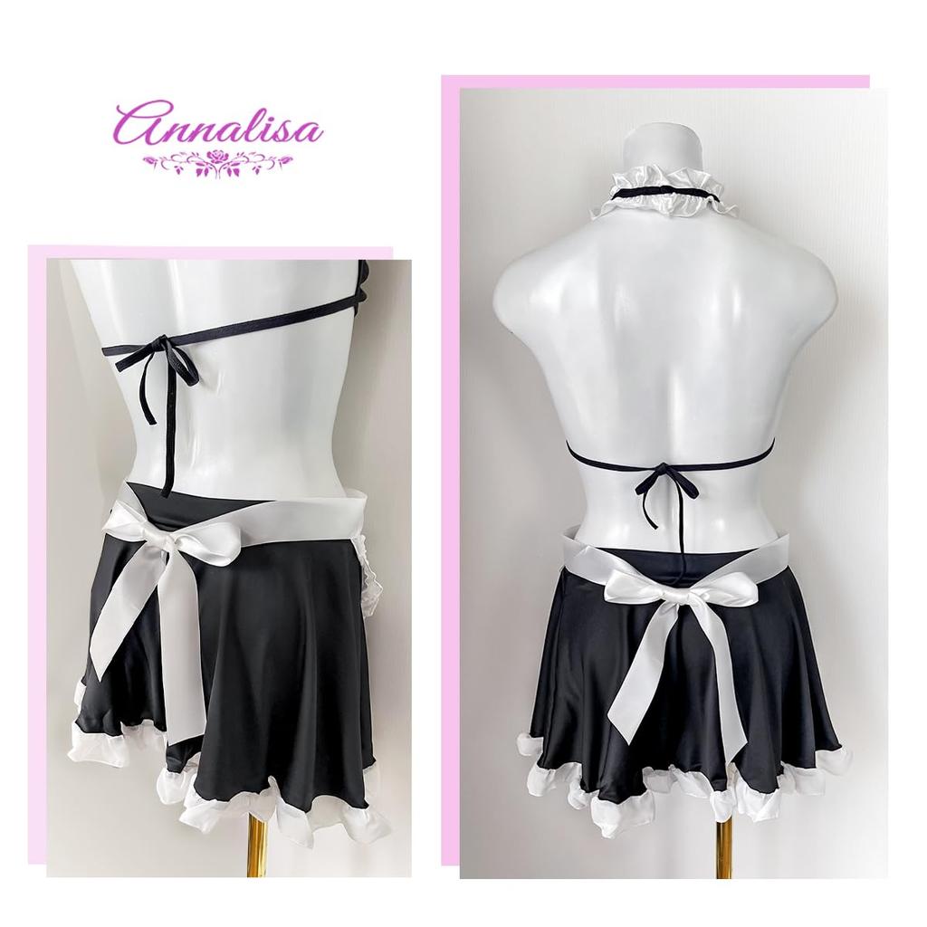 Maid Uniform Cosplay Costume Maid Bikini Elegant Cute Sexy Apron Underwear Sexy Lingerie Competition Underwear Jersey Bra Halloween Black Event