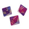 3 Pcs Polyhedral Rune Dice Acrylic 8-Sided Astrological Dice Table Game Dice with Sharp Edges and Beautiful Inclusions