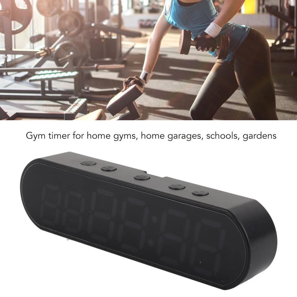 Portable Gym Timer Multifunctional 1000mAh USB Fitness Sports Interval Workout Timer Alarm Clock Fitness Interval Timer