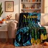 New Zealand Paua Custom Flannel Blankets Soft Warm Cozy Throws for Home Decor Holiday Gifts