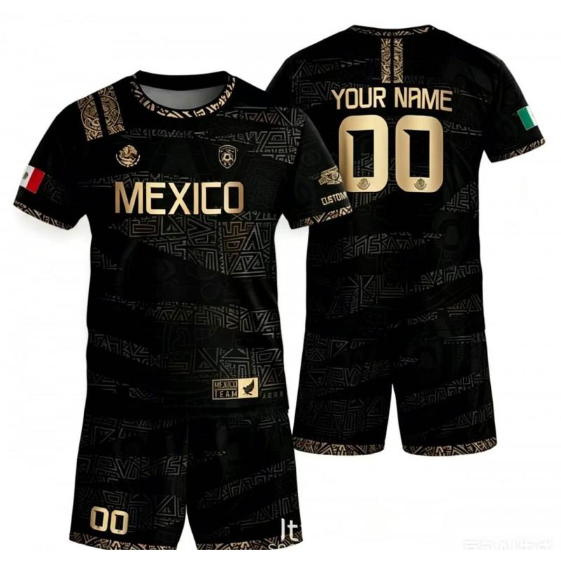 2026 Aztec Mexico Inspired Breathable 3D Digital Print Short Sleeve Soccer Jersey Casual Sport Tee Men