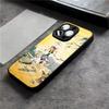 Чехол для телефона Мультфильм Счастливый Люк Для IPhone 17 Air 16 E Pro Max 15 14 13 Mini 12 Pro 11 Max Plus Черная Стеклянная Крышка