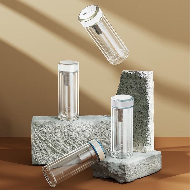 WANXIANG Double-Layer Antibacterial Glass Cup