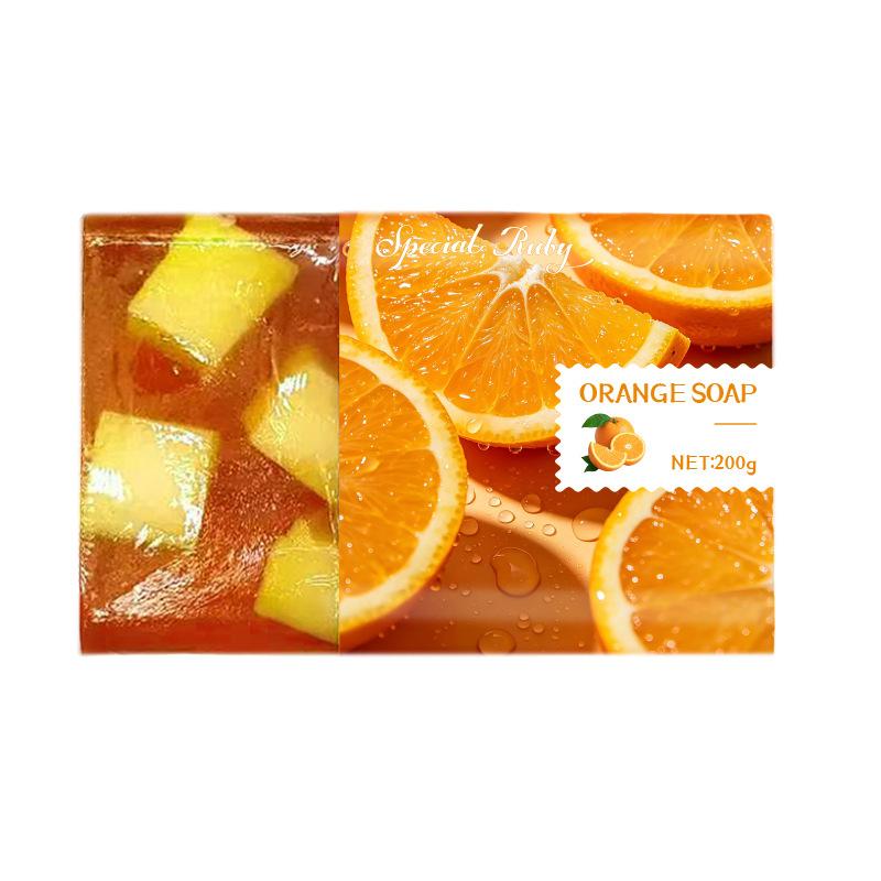 3Pcs 200g Fruit Essential Oil Handmade Soap Bar Hydrating Bath Body Face Cleansing Soap
