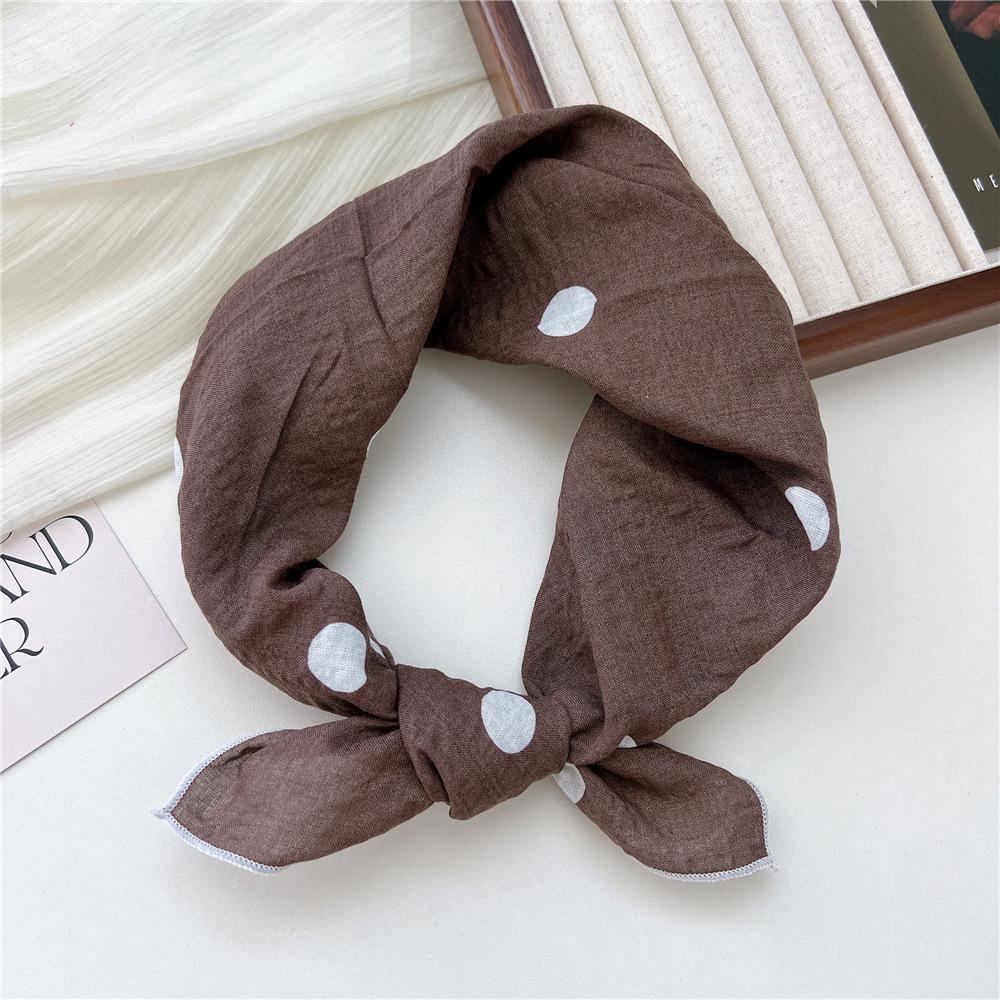 Маленький квадратный шарф из хлопка и льна, шелковый шарф, женский, весна и осень, новый стиль, художественный и универсальный, модный, темпераментный шарф-повязка на голову