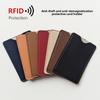 Ультратонкий держатель для карт из ПУ-кожи с RFID-защитой, защитный чехол для банковских карт от размагничивания для кошелька, путешествий, офиса