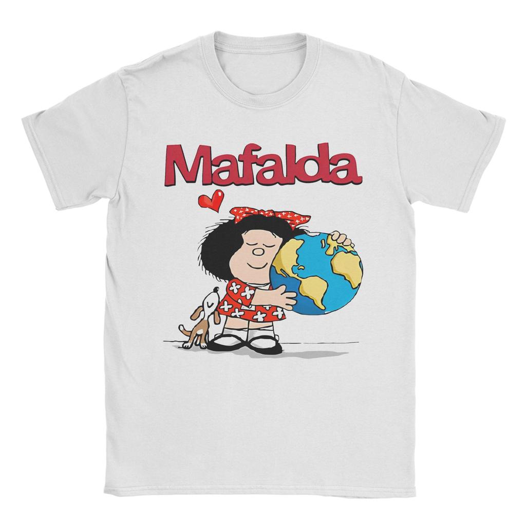 Casual Mafalda Protesting Tshirts Unisex Unisexs O Neck 100 Cotton T Shirts Short Sleeve Tees Gift Idea Tops