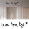 Wall Art Wooden Sign Love You Bye Script Sign Above Door Entryway